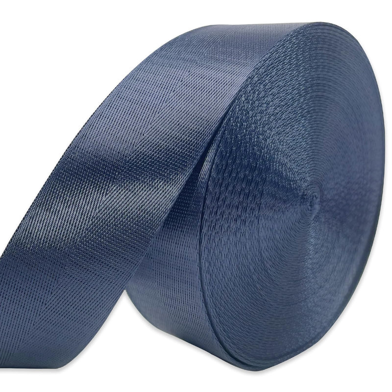 Nylon Webbing Straps 1 1/2 inch 10yards Flat Wide Belting Webbing Straps 3.8cm Handle Canvas Straps for Bags-Lawn Chair-Pet Collars-DIY Crafts Navy Blue