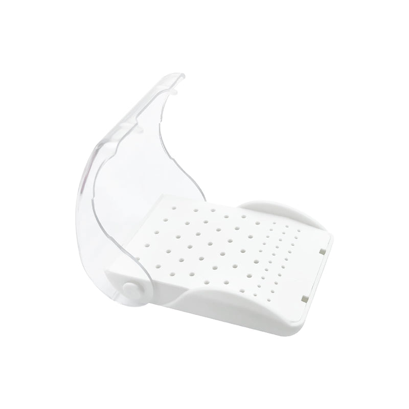 Dental Bur Blocks Station, YOUYA DENTAL 60 Holes Dental Bur Autoclavable Case Organizer with Cover Case, Dental Burs Holder Organizer for Slow Speed High Speed Burs Diamond Burs Drill Dentist Tool White