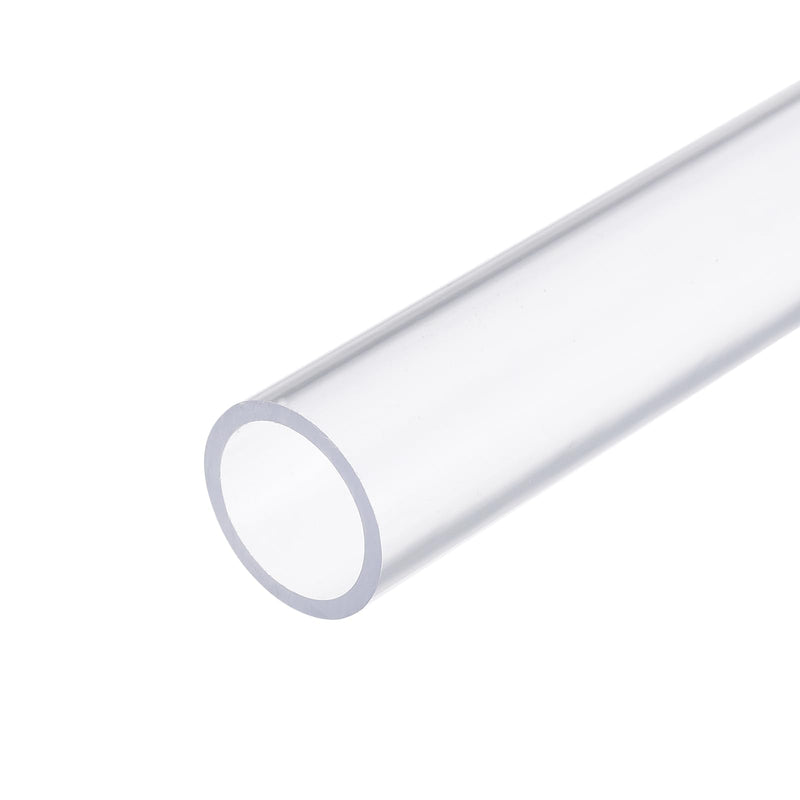 MECCANIXITY 1 1/4 Inch Clear PVC Rigid Tube Round Pipe 25.6mm ID 32mm OD 14" High Impact for Water Pipe, Aquarium, Fish Tank, Greenhouse Garden, Clear 25.6mm x 32mm - NewNest Australia