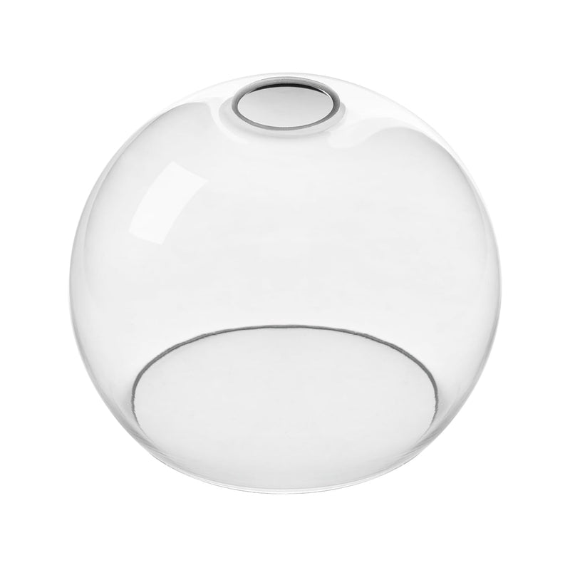 Fixture Replacement Globe Shade with 1.65 Inch Fitter, 8 Inch Diameter, E26 Base 1-5/8 Inch Fitter, Glass Lampshade Cover for Pendant Wall Sconce Chandelier Vanity Light (Clear) Clear