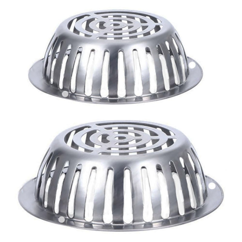 SUS304 Stainless Steel Roof Dome Drain Cover Strainer Anti-Clogging Atrium Grate 2pcs/pk (Φ: 7 inch) Φ: 7 inch