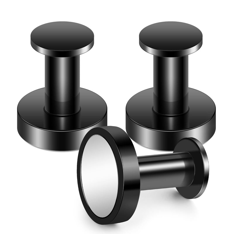 Magnetic Hooks for Cruise Cabins, Black 150Lb Magnetic Wreath Hanger, Locker Accessories, Strong Magnetic Hooks for Classroom, Whiteboard, Grill, Cruise Ship, Garage, Hanging - 3Pcs 3p