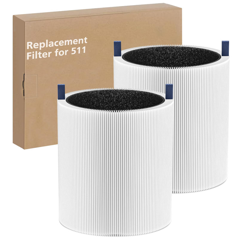 2-pack 511 Replacement Filter for Blueair Blue Pure 511 Air Purifier White 2 Pack