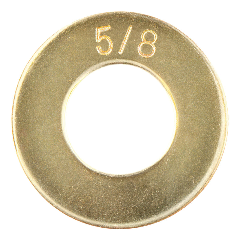 5/8" (50 Pack) Grade 8 SAE Washer, Thru-Hardened, Yellow Zinc by Makers Bolt 5/8" (50 pack)