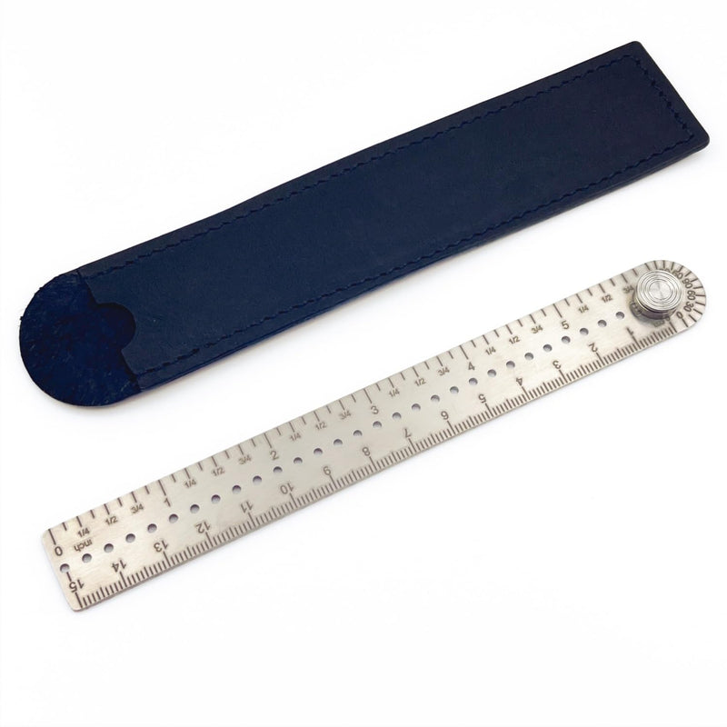 Titanium Ruler, Metal Straight Ruler, Portable EDC Multifunctional Micro Ruler, Double-Faced Drawing Ruler, Protractor, Compasses, Arc, Measuring Tools Rule(CM/INCH) (Large) Large