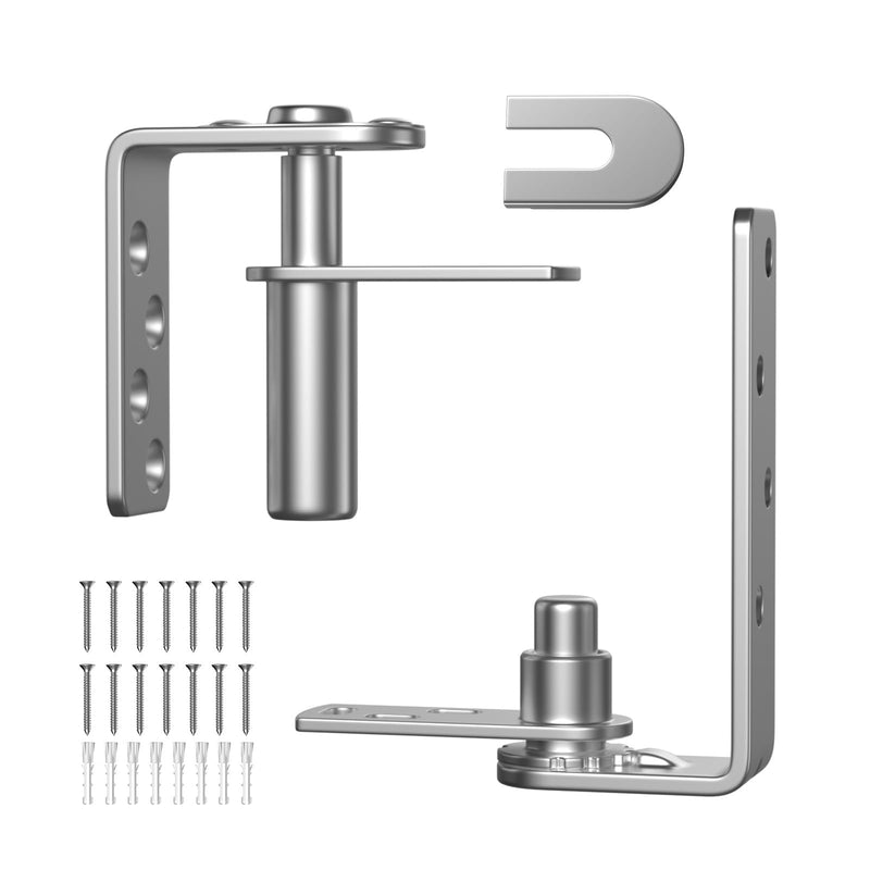 goldenwarm Self-Return Saloon Door Hinges, 1 Set – 304 Stainless Steel Double Action Swinging Hinges, Self-Closing for Café, Louvre, and Swinging Doors