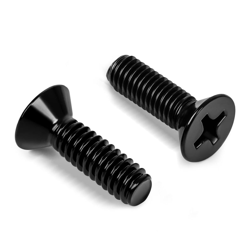 M3 x 6mm Countersunk Flat Head Machine Screws, Full Thread, 304 Stainless Steel Black Finish, 50 PCS M3 x 6mm