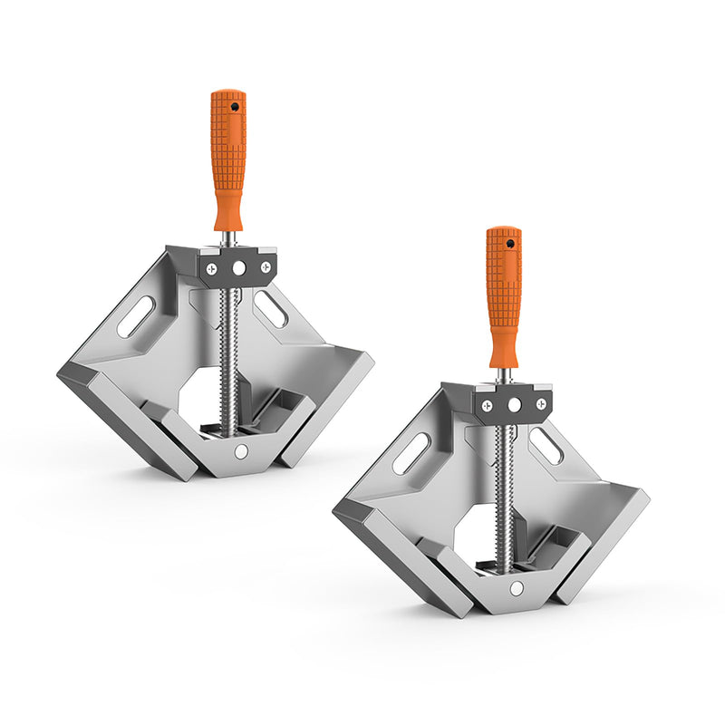 Corner Clamp, 2pcs 90 Degree Right Angle Clamp with Adjustable Aluminum Alloy Swing Jaw, Single Handle Clamps for Woodworking Tools Photo Framing, Present for Men Dad 11.1 Inch Small 11inch-2pack