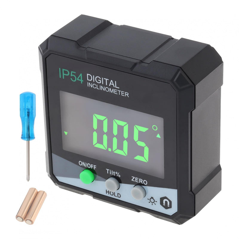 Digital Level Angle Gauge Meter, Magnetic Protractor Inclinometer, Angle Finder Level Box with AAA Battery and screwdriver for Woodworking, Table Saw,Construction with Magnetic Base Small