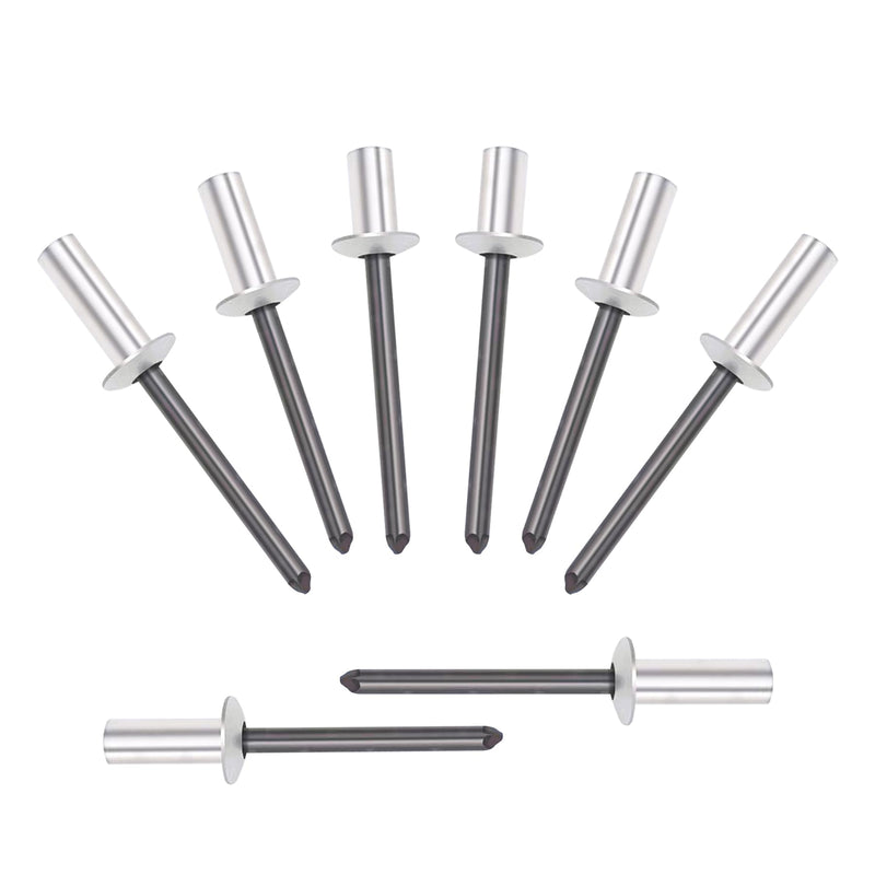 120Pcs 3/16" x 3/8",1/2",5/8" Closed End Aluminum Blind Rivets with Steel Mandrel,4.8 x 10 12 16mm Pop Rivets Dome Head 3 Size 3/16" x3/8",1/2",5/8"