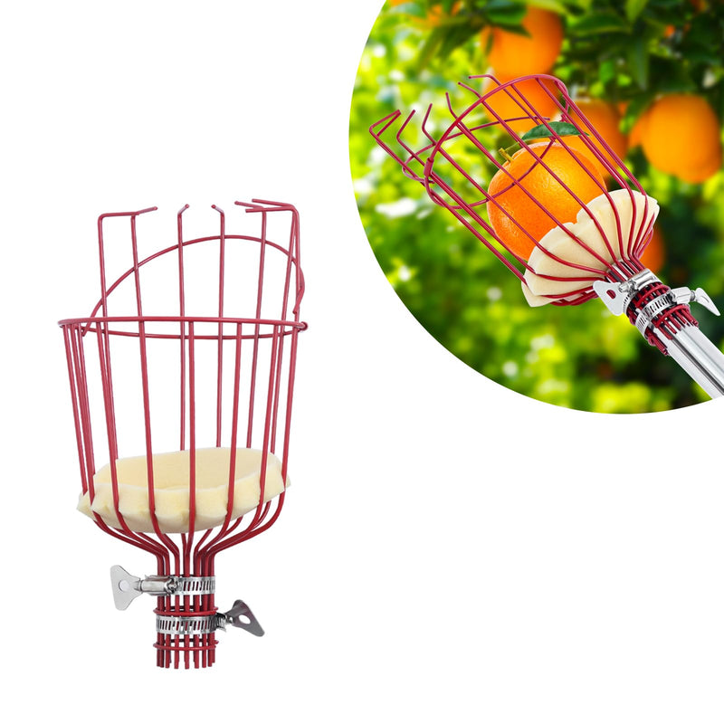 Fruit Picker Set for Fruit Harvesting, Apple Picker Accessory, Uses with Stainless Steel Handles(Not Included), Fruit Catcher Gripper for Harvesting Apples Cherries