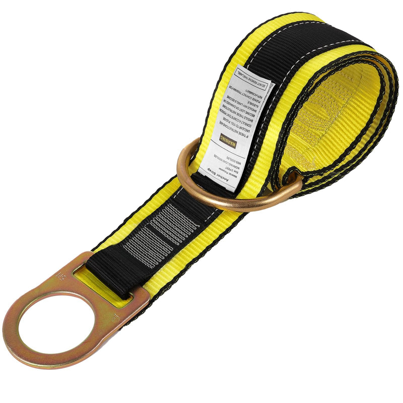 TRSMIMA Safety Strap Fall Protection - 3ft 4ft 6ft Cross Arm Strap Anchor Strap Anchorage Lanyard D Ring for Safety Harness 2pack