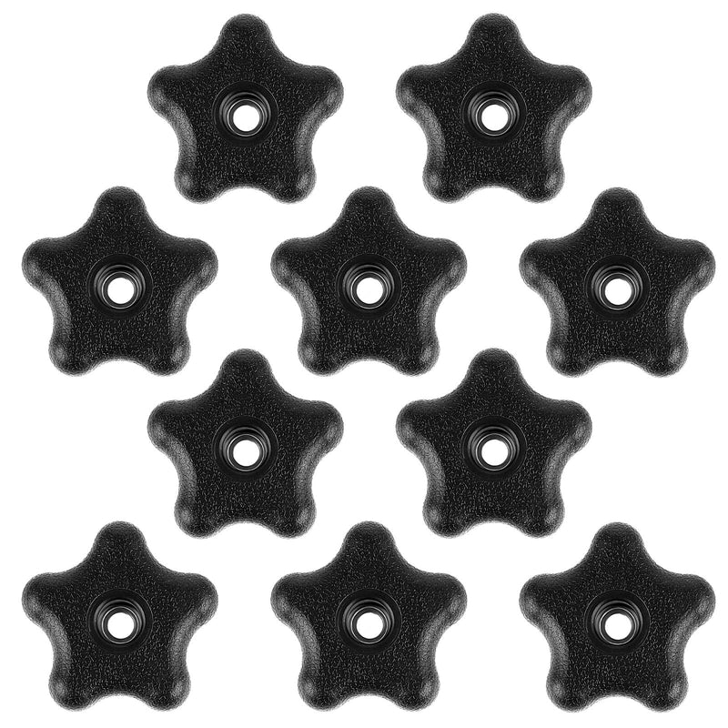 10 Pcs 5/16" 18 Female Thread 5 Star Knobs, Plastic T Knobs, Clamping Knobs for T Track Bolts Jig Knobs Thumb Screw Threaded Knobs Hardware Nuts Accessories for Woodworking Jigs & Fixtures