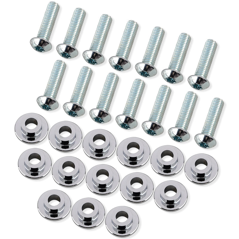 FOVPLUE Front Brake Disc/Rotor Hardware Kit,M8 X 1.25 Threads Screws/Bolts For 2009-2024 Harley Touring Models,for Cvo Road Glide Tri Glide Electra Glide Street Glide wheels,Chrome,14 Bolts