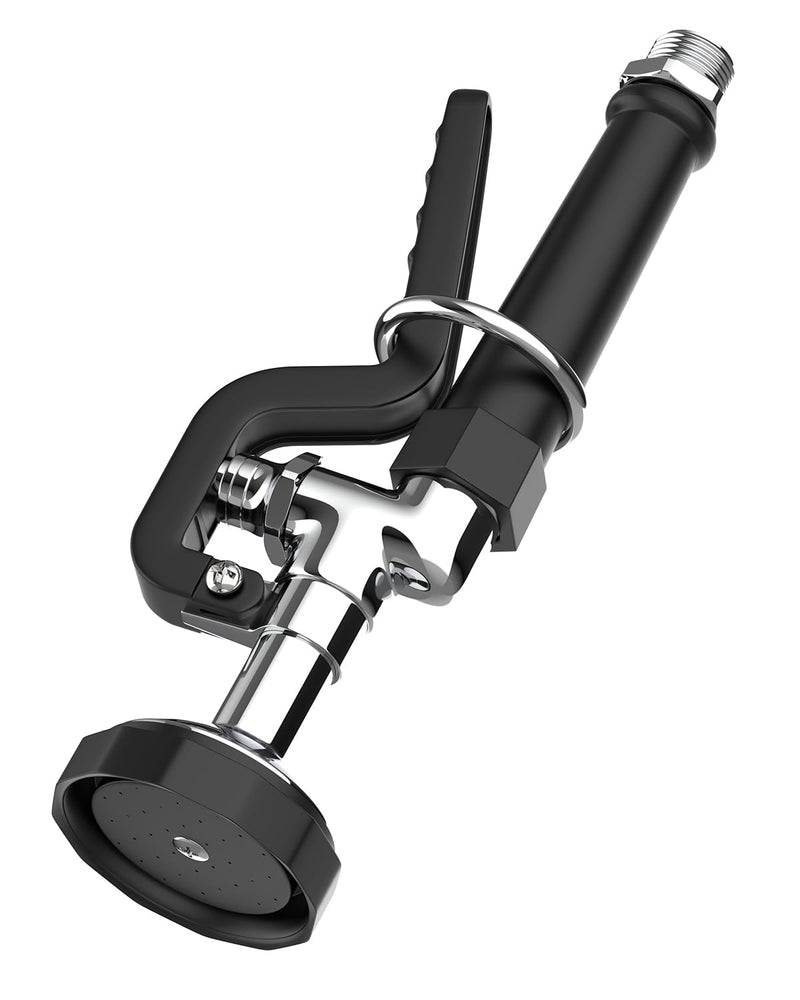 Pre Rinse Sprayer Dishwash for Kitchen: Rnatflu Commercial Sink Faucet Sprayer Head Replacement Part - 1.42 GPM High Pressure Handheld Washing Pull Down Spray Valve Assembly Black Square