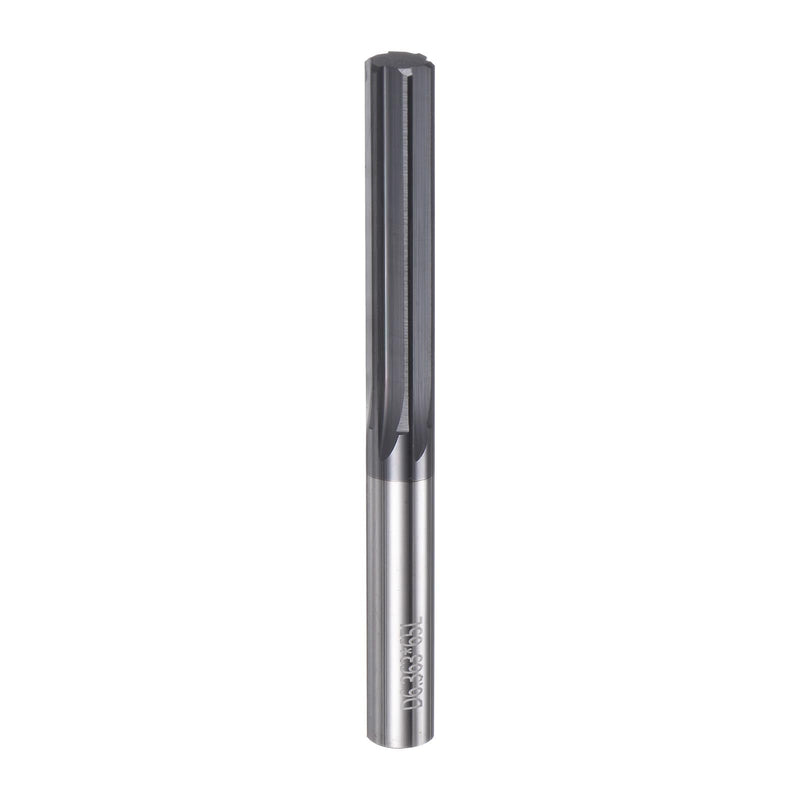 HARFINGTON Carbide Chucking Reamer 0.25"(6.36mm) Dia Straight Flute Straight Shank Machine Reamer Tool for Metal and Lathes CNC Machining Centers, Black 0.25"