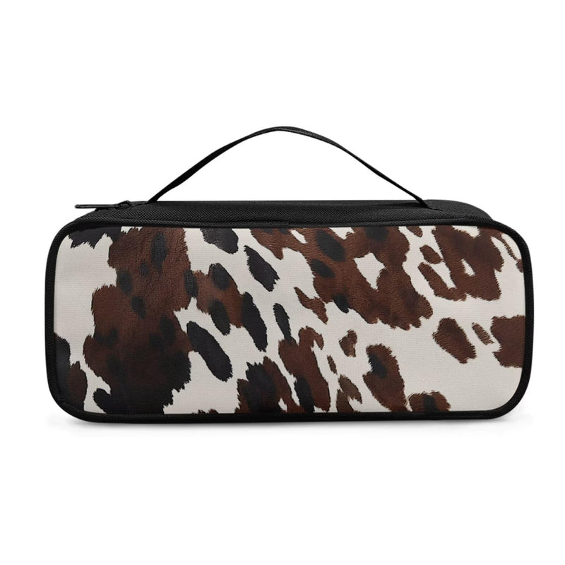 Brown Cow Stethoscope Case Lightweight Protective Stethoscope Casewith Mesh Pockets Shockproof Hard Organizer Storage Bag Medical Assistant Accessories Brown Cow