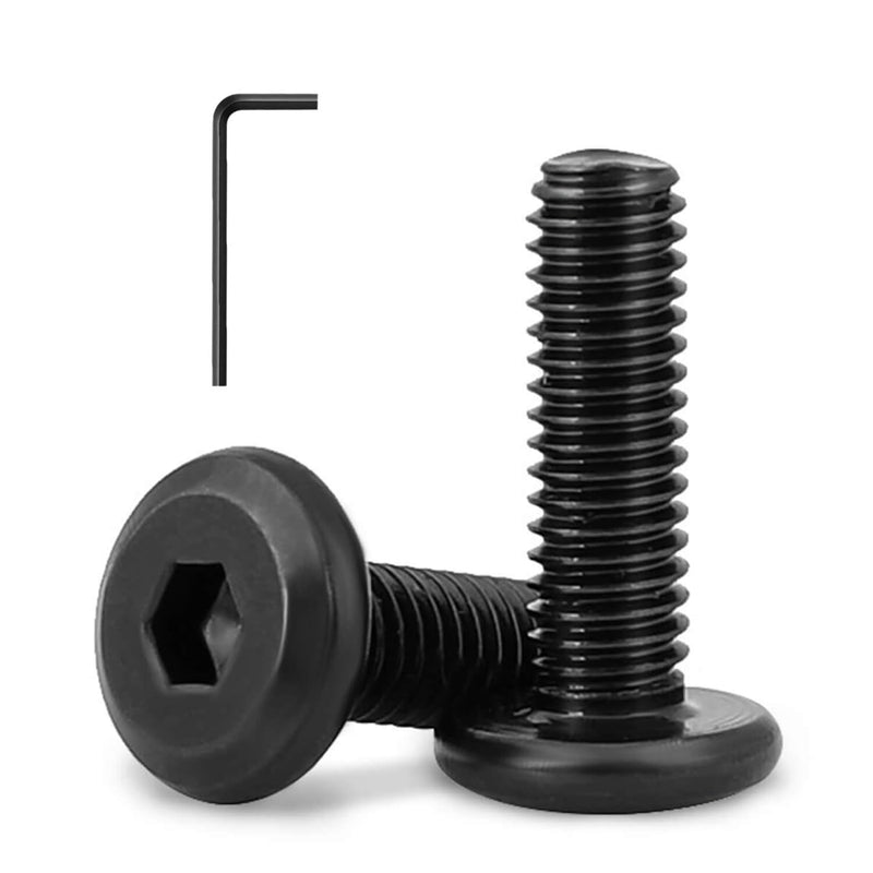 1/4-20 x 1/2" (50 Pack) Flat Head Hex Socket Cap Screws Bolts, Black Oxide 304 Stainless Steel 18-8, Hex Drive, Bright Finish, Fully Machine Thread 1/4-20 x 1/2"
