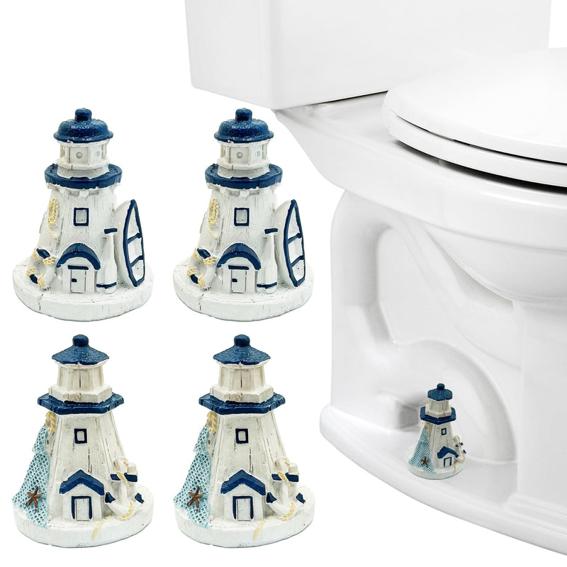 4-Pack Lighthouse Toilet Bolt Covers Decorative Toilet Bolt Caps Toilet Caps for Bottom of Toilet