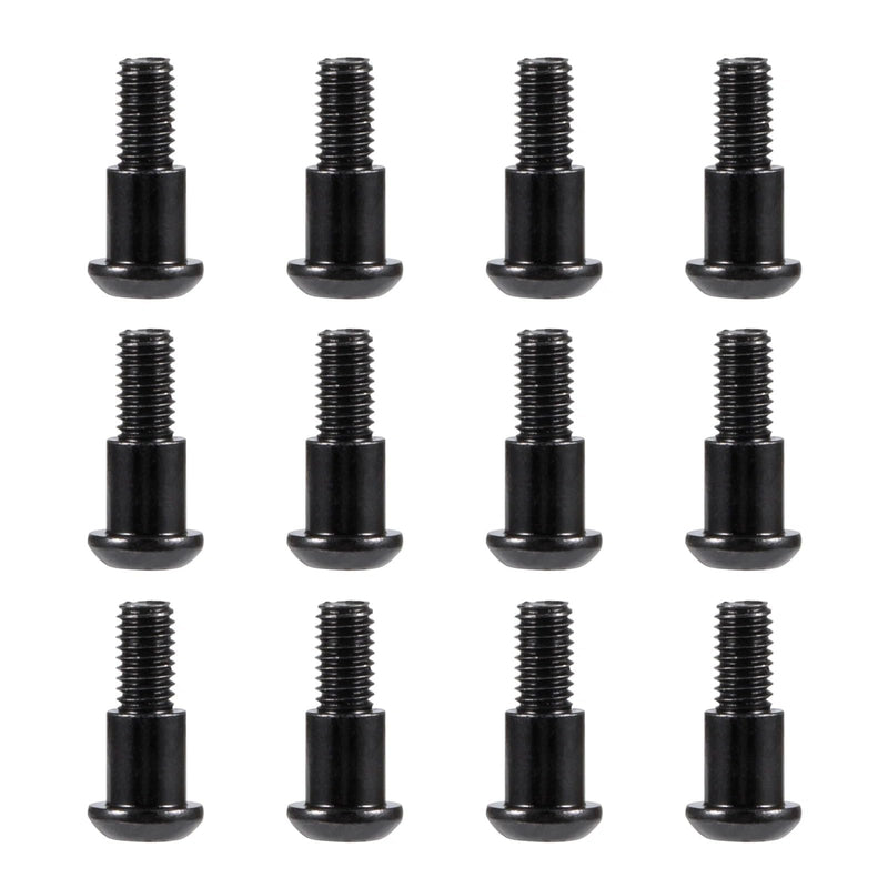 12PCS M3x4x10mm Hex Buttonhead Incision Kingpin Shoulder Screws for Axial SCX10 AR44 AR45 Capra Axle Vanquish F10 H10 Optic Axle (Black 12pcs) Black 12pcs
