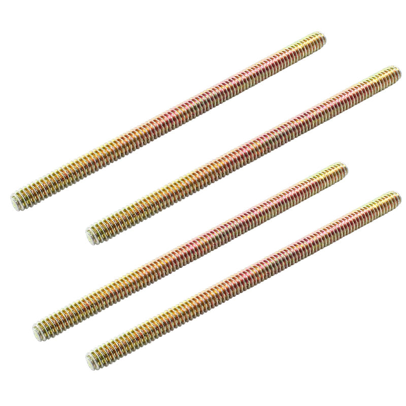 Hordion 12pcs Fully Threaded Rod 1/4"-20, 4" Length, Zinc Plated All Threaded Rods Carbon Steel Thread Screw for Furniture Assembly Fastening 1/4x4 inch - NewNest Australia