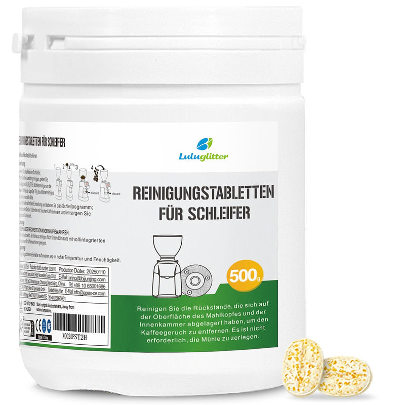 Professional Coffee Grinder Cleaning Tablets - 500g Coffee Grinder Cleaner - Natural Food Safe Gluten Free - Help Extend Life of Your Grinder