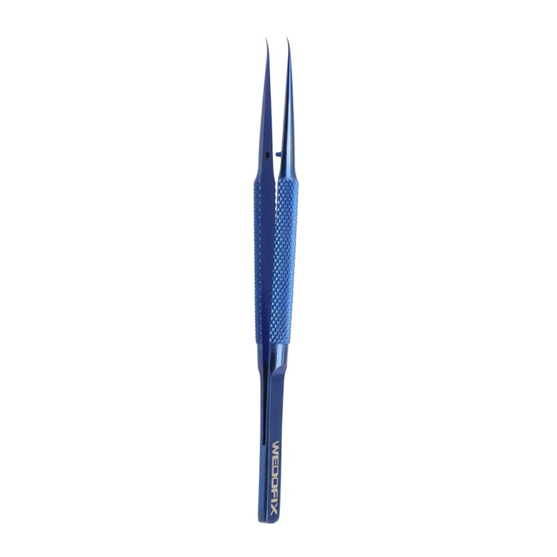 Precision Titanium Alloy Tweezers for Electronics Repair Non-magnetic Non-slip Jump Wire Microscope Tweezers for Micro Soldering Work PCB Motherboard Repair (Curved Tip) Curved Tip