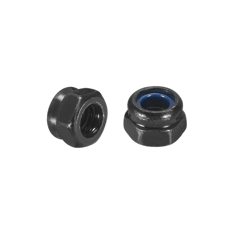 uxcell 20Pcs M4 x 0.7 Nylon Insert Hex Lock Nuts, 304 Stainless Steel Self-Locking Nylon Insert Stop Nut for Industrial Construction Fasteners, Black&Blue M4x0.7 20