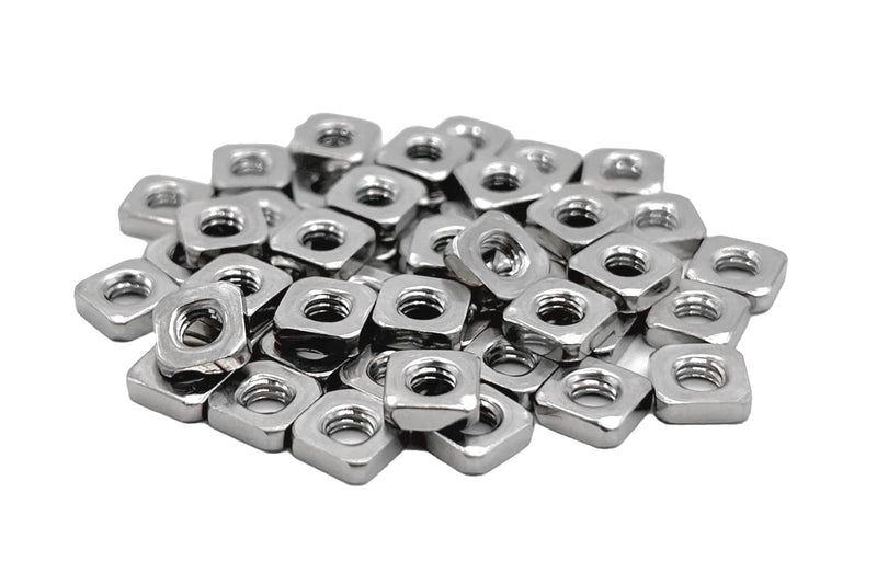 100pcs M3nS - Thin M3 Square Nuts for PRUSA 3D Printers - A2 Stainless Steel - DIN562, Thickness 1.8mm 100