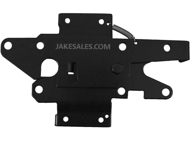 Jake Sales - Stainless Steel Gate Latch Black (for Vinyl, Wood, PVC etc Fencing) Fence Gate Latch w/Mount Hardware - Gate Latches has a 90 Degree Bracket for a Positive Latch to Gate Connection Black Ext SS Each