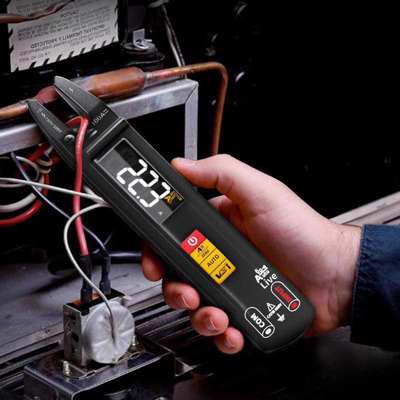AC DC Clamp Meter Open Jaw Fork Digital Multimeter Rechargeable Auto Range Electrical Tester Voltage Tester Pen NCV Amp Ohm Volt U-Shape Tester
