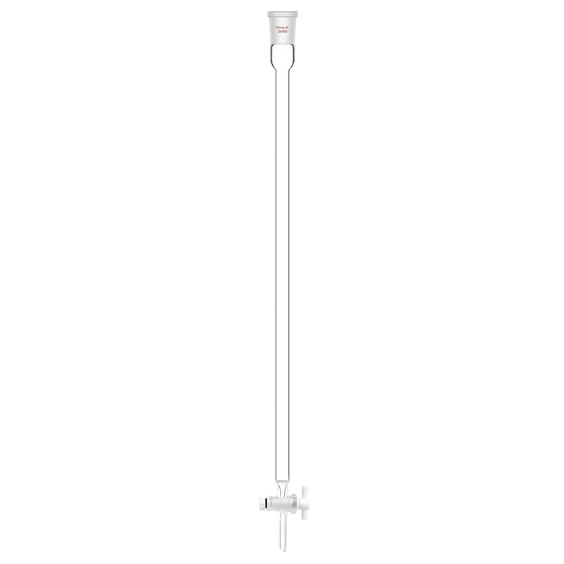stonylab Borosilicate Glass Chromatography Column with G2 Sand Plate, 13 mm Inner Diameter, 457 mm Effective Length, 24/40 Joint