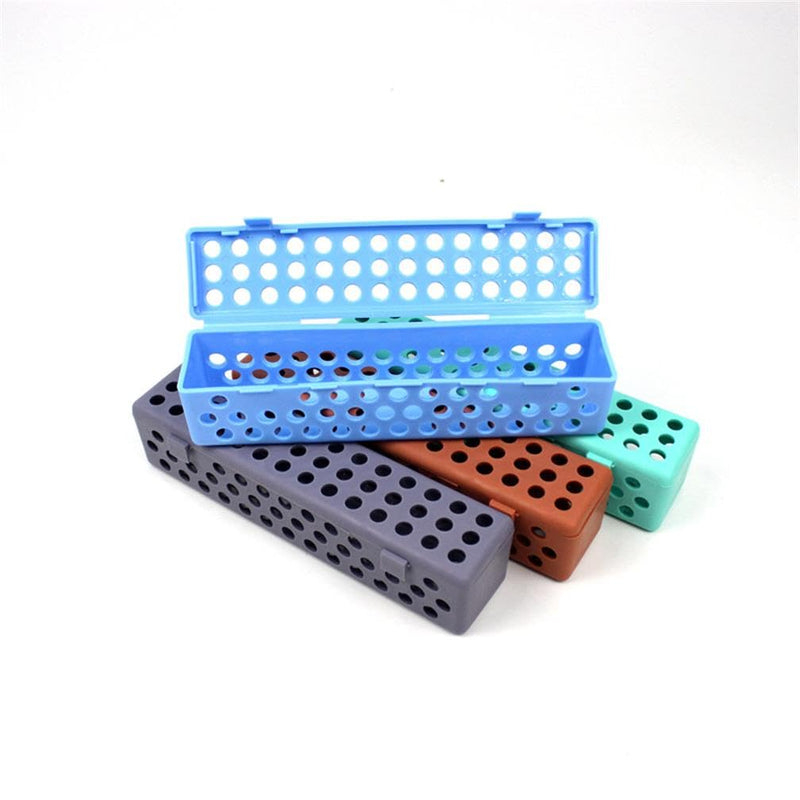 Dental Instrument Sterilizat Case Plastic Autoclavale Cassette Case, 5PCS Medical Surgical Instrument Disinfection Container Tray (Blue, 5PCS) Blue