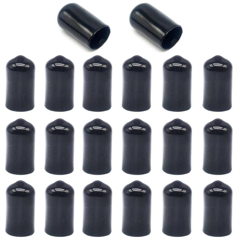 Rubber End Caps, 5/8" Vinyl End Caps Bolt Screw Covers Thread Protectors, Round Flexible Rubber Screw Covers Bolt Caps 20 Pack 5/8"