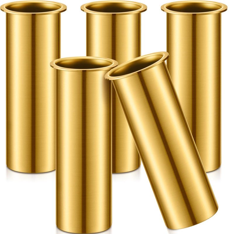 Yaocom 5 Pcs Brass Drain Tube 3 x 1 Inches Boat Drain Tube Plug Brass Boat Drain Plug Livewell Overflow Drain Tube for Boat Water Marine Transom Splashwell Livewell Transom Splashwell Installation