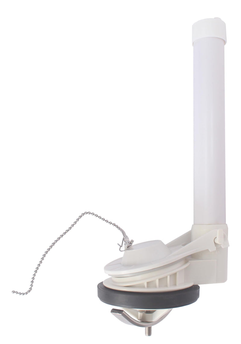 Universal Toilet Flush Valve, 2-Inch One Piece Toilet Replacement Parts Toilet Repair Kit with Flapper and Chain, Easy to Install, White