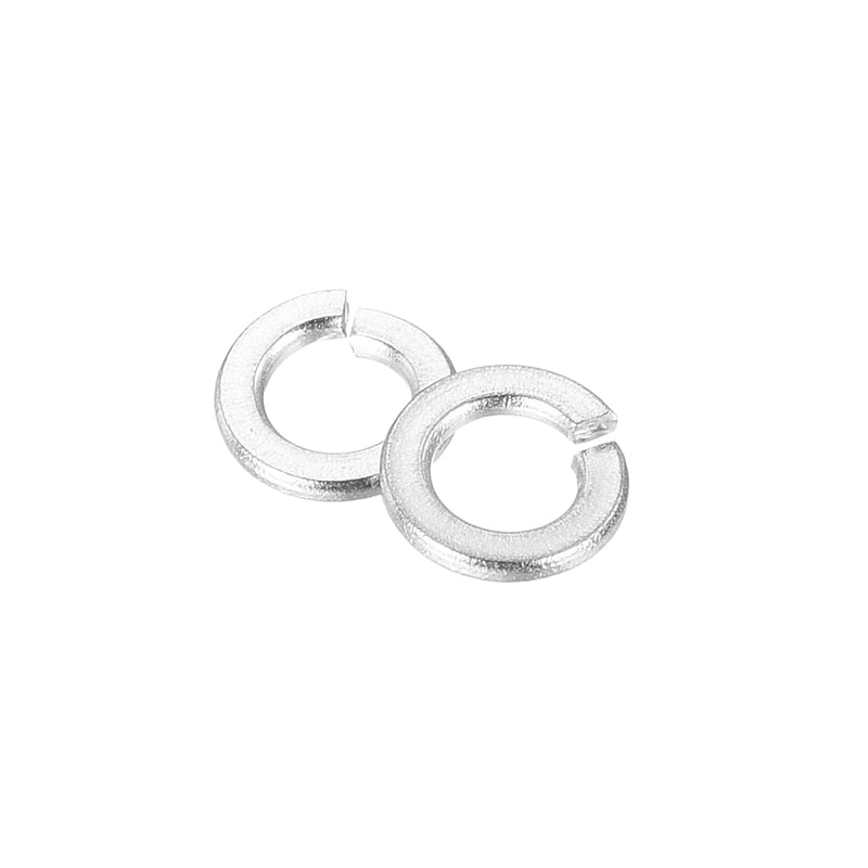 uxcell #4 Split Lock Washer, 100Pcs 304 Stainless Steel Spring Lock Washers Metal Split Ring Washer for Screw Bolts Machinery 100