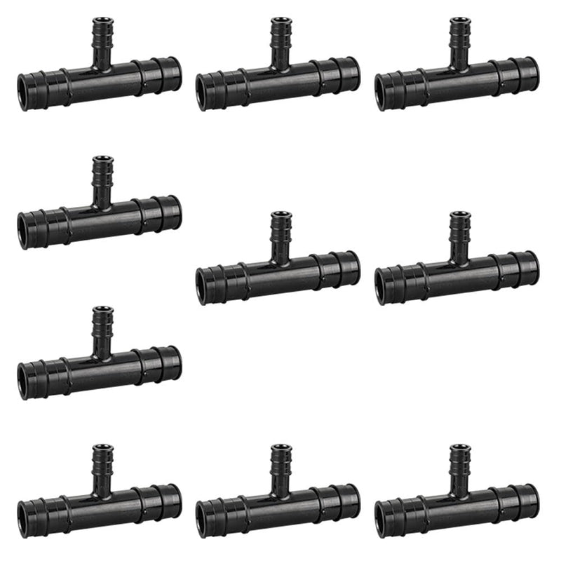 10 Pack TenKe PEX A F1960 Poly Expansion Fitting 1" X 1" X 1/2" Reducing Tee Elbow Pex A Cold Expansion for Plumbing Corrosion Resistant (10pcs 1"X1"X1/2" TEE) 10 1"X1"X1/2" Reducing TEE