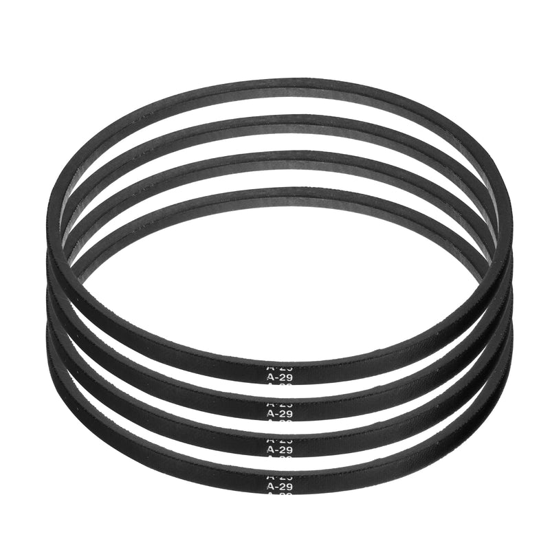 uxcell 4pcs A29/4L310 Classic Wrapped Rubber V-Belt, 29"(730mm) Inside Circumference, A Profile V Belt 4