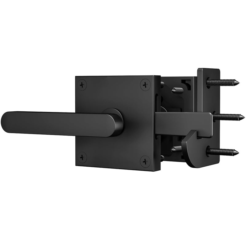 Double Side Gate Latch, Heavy Duty Left Swinging Door Latch Gate Hardware for Outdoor Fence, Wooden Gates, Pool Gate, Garden