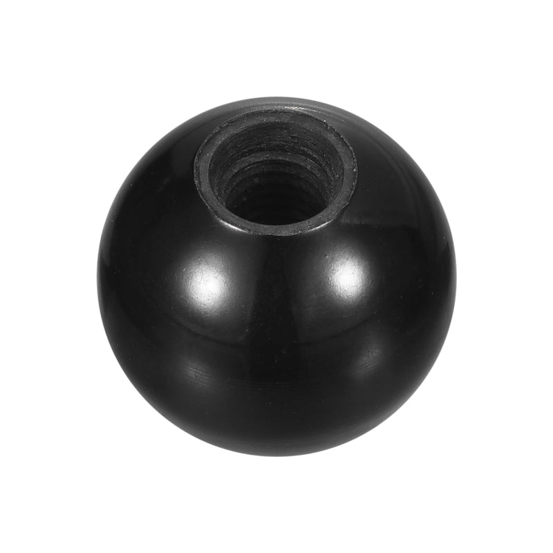 uxcell Threaded Ball Knobs, M10 Female Thread Phenolic Thermoset Ball Knob 32mm Dia Round Operation Ball Handles for Machine Lever Handle, Black