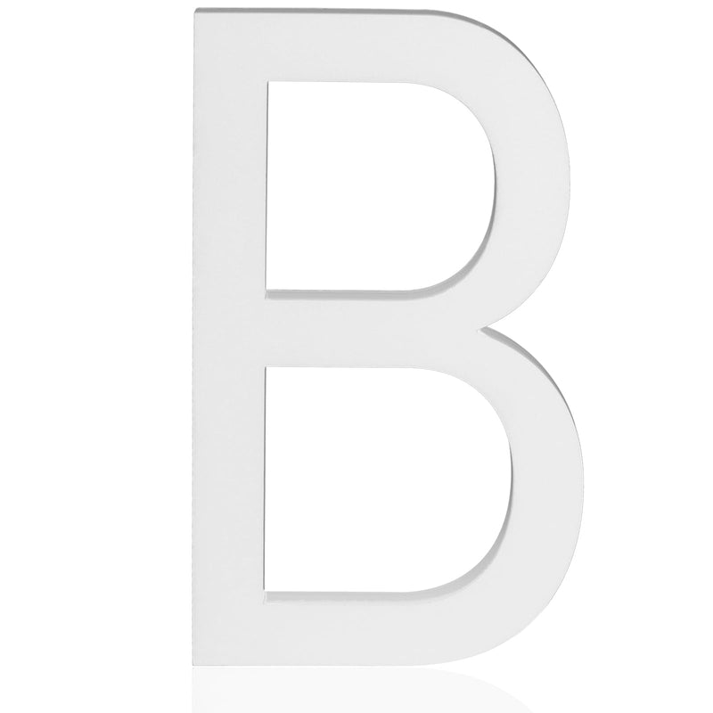 3 Inch Adhesive House Letters and Numbers for Outside, Modern House Numbers for Apartment Door Farmhouse Mailbox Office Hotel, Address Numbers and Letters, Frosted Matte White Letter B 3 Inch White