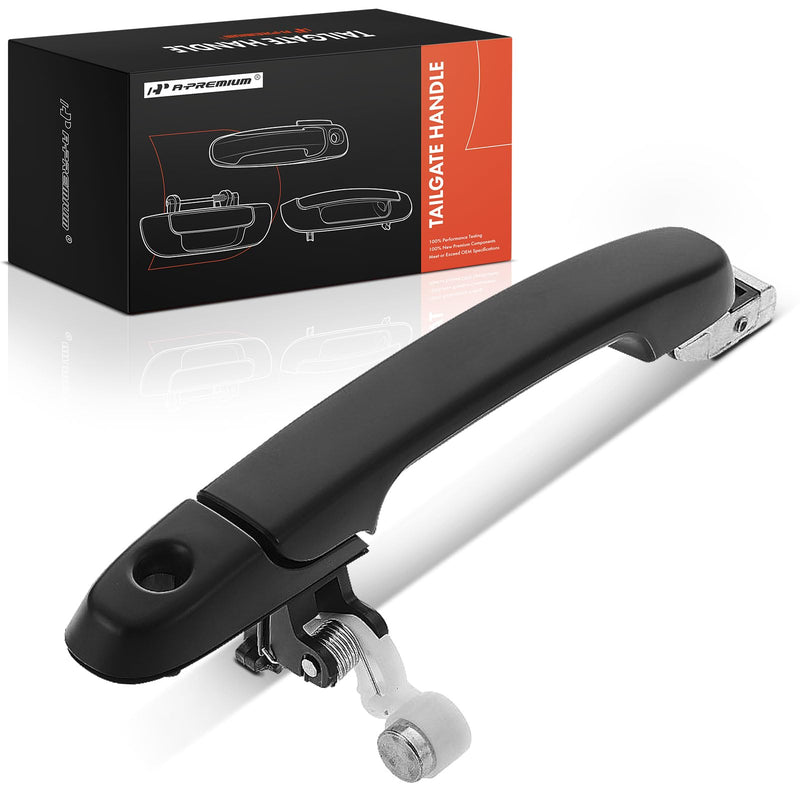 A-Premium Tailgate Handle Liftgate Latch Handle with Keyhole Compatible with Honda CR-V CRV 2002 2003 2004 2005 2006, Smooth Black, Replace# 74810-S9A-J11ZB