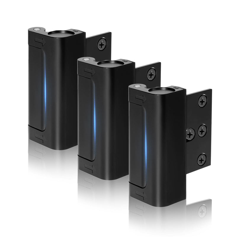 3Pcs Door Reinforcement Lock, Door Locks for Kids Safety, Door Safety Locks from Inside, Withstand 800lbs Force-Enhance Home Security(Black) Black