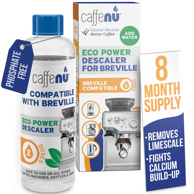 Breville Compatible Descaling Solution. Bottle of Descaler Solution. Descaling Kit Removes Limescale For Hotter Coffee. 2 Uses Descaler For Breville Coffee Machines. 6.7 Fl Oz (Pack of 1)