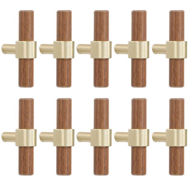 10 Pack Zinc Alloy Black Walnut Kitchen Pulls Cabinets Furniture Pull for Dresser Wardrobe Cupboard Drawer Knobs Pulls Handles Single Hole 10