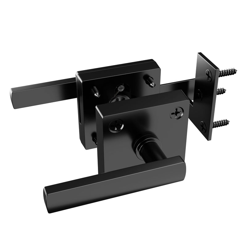 Double Sided Gate Latch for Wooden Fence,Heavy Duty Swinging Door Latch Two Sided Gate Door Latch for Outdoor Fence,Self Locking Gate Latch Gate Hardware for Wood Gates,Pool,Backyard,Garden