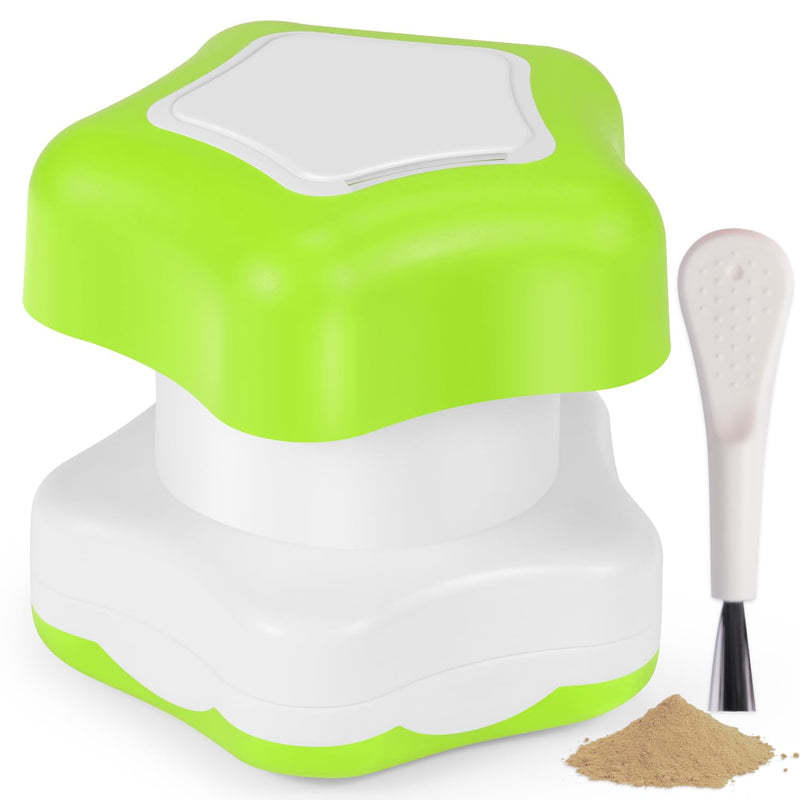 Johnbee Pill Crusher, Pill Grinder Fine Powder Extremely Fine. Storage Compartment. Pill Crushers for Elderly, Family and Pets. Silicone Edges. Grind Multiple Pills at Once - Cleaning Brush (Green) Green