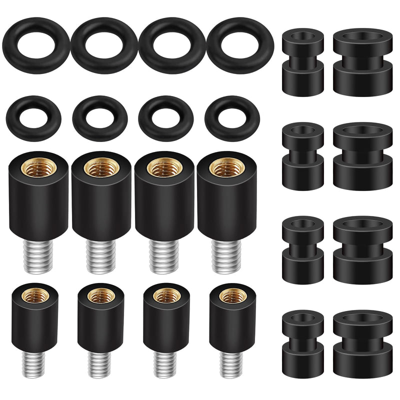 Glarks 24pcs Anti-Vibration Standoffs and Rubber Damper Balls Set Includes M2 M3 Flight Controller Anti-Vibration Fixed Screws and Mount Shock Absorption Balls with Rubber O-Rings m2, m3
