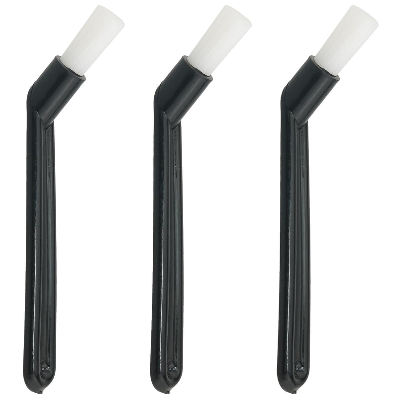 3PCS Coffee Machine Cleaning Brush Semi Automatic Bent Nylon Bristle Brush 25x10mm/0.98 x 0.39 inches Cleaning Brush Used for Coffee Grinders Milk Frothers Soy Milk Machines